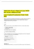 NRNP 6531 Week 6 Midterm Exam) NRNP 6531 Week 6 Midterm Exam