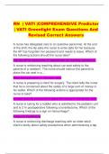 RN | VATI |COMPREHENSIVE Predictor | VATI Greenlight Exam Questions And  Revised Correct Answers