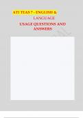 ATI TEAS 7 - ENGLISH & LANGUAGE QUESTIONS AND ANSWERS 