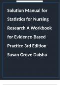 Solution Manual for Statistics for Nursing Research A Workbook for Evidence-Based Practice 3rd Edition Susan Grove Daisha