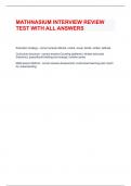 MATHNASIUM INTERVIEW REVIEW TEST WITH ALL ANSWERS