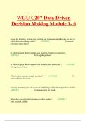 WGU C207 Data Driven Decision Making Module 1- 6