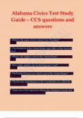 Alabama Civics Test Study Guide Alabama Civics Test Study Guide – CCS questions and answers.