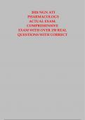 NGN ATI  PHARMACOLOGY PROCTORED 2023 /PHARMACOLOGY  PROCTORED ACTUAL EXAM ALL 150 QUESTIONS AND CORRECT DETAILED ANSWERS WITH RATIONALES|ALREADY GRADED A+