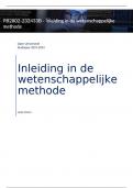 Samenvatting Inleiding in de wetenschappelijke methode