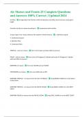 Air Masses and Fronts 25 Complete Questions and Answers 100% Correct | Updated 2024