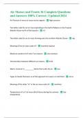 Air Masses and Fronts 36 Complete Questions and Answers 100% Correct | Updated 2024