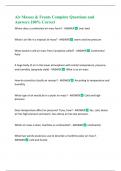 Air Masses & Fronts Complete Questions and Answers 100% Correct