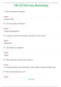 NR 324 (Latest 2024 / 2025) Med surg Hematology   Questions & Answers with rationales