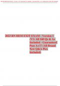 RN HESI EXIT EXAM - Version 1 (V1) All 160 Qs & As Included - Guaranteed Pass A+!!! (All Brand New Q&A Pics Included)