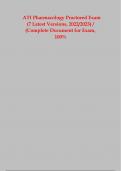 ati pharmacology proctored exam 7  versions complete document-for-exam-100.Pharmacology Proctored qs ans exam 2022-2023 questions and correct-answers 100 complete 