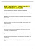 NHA PHLEBOTOMY EXAM 2024 WITH 100% CORRECT ANSWERS