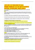 ATI RN FUNDAMENTALS PROCTORED EXAM QUESTIONS WITH ANSWERS 2023-2024 