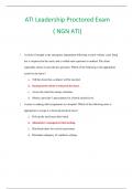 ATI Leadership Proctored Exam ( NGN ATI) Questions and Answers