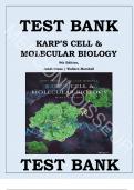 Test Bank - Karp's Cell and Molecular Biology, 9th Edition (Karp, 2020) Chapter 1-18 | All Chapters