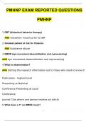 PMHNP Exam Reported Questions and Verified Answers (2024 / 2025)/ A+ GRADE