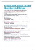 Private Pilot Stage 2 Exam Questions All Solved