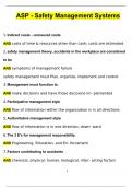 ASP - Safety Management Systems Questions and Verified Answers (2024 / 2025)/ A+ GRADE