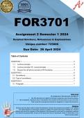 FOR3701 Assignment 2 (COMPLETE ANSWERS) Semester 1 2024 (725889) - DUE 26 April 2024