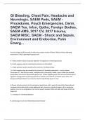  GI Bleeding, Chest Pain, Headache and Neurologic, SAEM Peds, SAEM - Procedures, Psych Emergencies, Derm, SAEM Tox, Infxn, Optho, Foreign Bodies, SAEM AMS, 2017 CV, 2017 trauma, SAEM MISC, SAEM - Shock and Sepsis, Environment and Endocrine, Pulm Emerg.. S