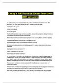 Zaxby's AM Practice Exam Questions With Answers