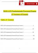 2024 NGN ATI FUNDAMENTALS PROCTORED EXAM (VERSION 1, 2, 3, 4, 5,) WITH NGN QUESTIONS AND VERIFIED ANSWERS & RATIONALES / A+ GRADE