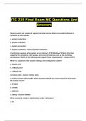 ITC 235 Final Exam MC Questions And Answers