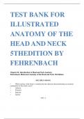 TEST BANK FOR ILLUSTRATED ANATOMY OF THE HEAD AND NECK 5TH EDITION BY FEHRENBACH