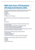 QMA State Exam |100 Questions with Approved Answers | Latest 2024 /2025