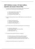 EMT-B Midterm review 1-23 latest edition. Question and answers fully verified