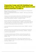 LBO Modeling Exam Wallstreet Prep – Questions With Answers Latest Updated 2024/2025 (Graded A+)