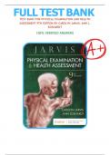 TEST BANK FOR PHYSICAL EXAMINATION AND HEALTH ASSESSMENT 9TH EDITION 1-32 chapters |ALL CHAPTERS | COMPLETE GUIDE |REVISED EDITION |