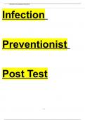 WB4081 - Posttest - Nursing Home Infection Preventionist Training Course (Web- based)-with 100% verified solutions-