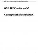 NSG 122 Fundamental Concepts HESI Final Exam