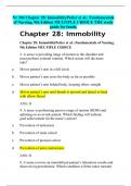 Nr 304 Chapter 28: ImmobilityPotter et al.: Fundamentals of Nursing, 9th Edition MULTIPLE CHOICE THE study guide for funds.