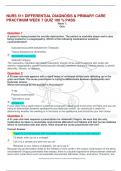 NURS 511 DIFFERENTIAL DIAGNOSIS & PRIMARY CARE PRACTINUM WEEK 7 QUIZ 100 % PASS