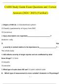 CAISS Study Guide Exam Questions and Answers (2024 / 2025) (Verified Answers)