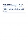 VITA 2021 Advanced Test / VITA Advanced Test -with 100% verified solutions-2023 - 2025  