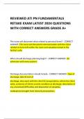  REVIEWED ATI PN FUNDAMENTALS RETAKE EXAM LATEST 2024 QUESTIONS WITH CORRECT ANSWERS GRADE A+