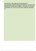 TEST BANK VARCAROLIS FOUNDATION OF PSYCHIATRIC MENTAL HEALTH NURSING A CLINICAL 8th EDITION BY MARGARET JORDAN HALTER /TEST BANK CHAPTER 1-36. ACTUAL EXAM 2023 ALREADY GRADED A+.
