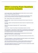 USAA Licensing Exam Questions and Correct Answers