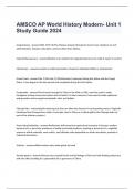 AMSCO AP World History Modern- Unit 1 Study Guide 2024