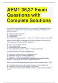 AEMT 36,37 Exam Questions with Complete Solutions