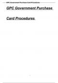 GPC Government Purchase Card Procedures.