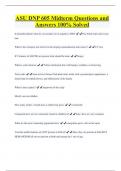 ASU DNP 605 Midterm Questions and  Answers 100% Solved