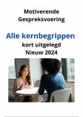 Motiverende gespreksvoering / alle kernbegrippen uitgelegd / Nieuw 2024