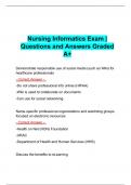 BUNDLE for WGU D220 Nursing Informatics Exam | Questions and Answers Graded A+ | 2024 