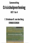 Samenvatting Methodisch werken - Crisishulpverlening / HST 1 tm 4