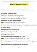 NRFSP Food Manager Exam Study #1 Latest 2024 Questions and Verified Answers (2024 / 2025)/ A+ GRADE