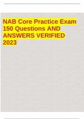 NAB Core Practice Exam 150 Questions AND ANSWERS VERIFIED 2023_compressed.